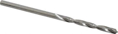 SGS - #45 118° Solid Carbide Jobber Drill - Bright Finish, Right Hand Cut, Spiral Flute, Straight Shank, 1-3/4" OAL, Faceted Point - Industrial Tool & Supply