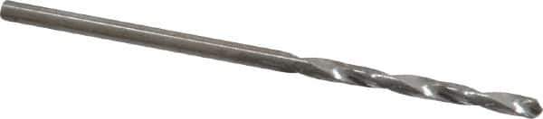 SGS - #50 118° Solid Carbide Jobber Drill - Bright Finish, Right Hand Cut, Spiral Flute, Straight Shank, 1-3/4" OAL, Faceted Point - Industrial Tool & Supply