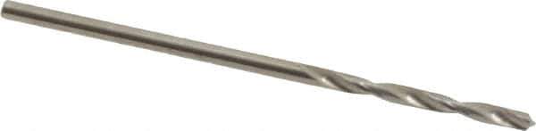SGS - #53 118° Solid Carbide Jobber Drill - Bright Finish, Right Hand Cut, Spiral Flute, Straight Shank, 1-1/2" OAL, Faceted Point - Industrial Tool & Supply
