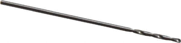 SGS - #71 118° Solid Carbide Jobber Drill - Bright Finish, Right Hand Cut, Spiral Flute, Straight Shank, 1" OAL, Faceted Point - Industrial Tool & Supply
