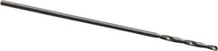 SGS - #71 118° Solid Carbide Jobber Drill - Bright Finish, Right Hand Cut, Spiral Flute, Straight Shank, 1" OAL, Faceted Point - Industrial Tool & Supply