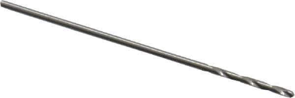 SGS - #72 118° Solid Carbide Jobber Drill - Bright Finish, Right Hand Cut, Spiral Flute, Straight Shank, 1" OAL, Faceted Point - Industrial Tool & Supply