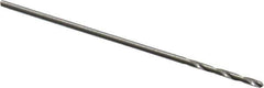 SGS - #72 118° Solid Carbide Jobber Drill - Bright Finish, Right Hand Cut, Spiral Flute, Straight Shank, 1" OAL, Faceted Point - Industrial Tool & Supply