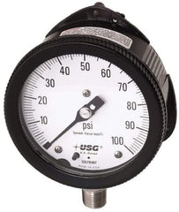 Ametek - 6" Dial, 1/2 Thread, 0-2,300 Scale Range, Pressure Gauge - Lower Connection Mount, Accurate to 0.5% of Scale - Industrial Tool & Supply