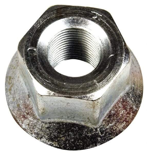 Dorman - 5/8-18 Zinc Finish Flanged Wheel Nut - 1-1/8" Hex, 1-1/16" OAL, 1.62 Diam Flange Seat Angle - Industrial Tool & Supply