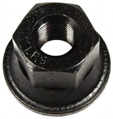 Dorman - 9/16-18 Black Oil Quench Finish Flanged Wheel Nut - 1-1/16" Hex, 1" OAL, 1.6 Diam Flange Seat Angle - Industrial Tool & Supply