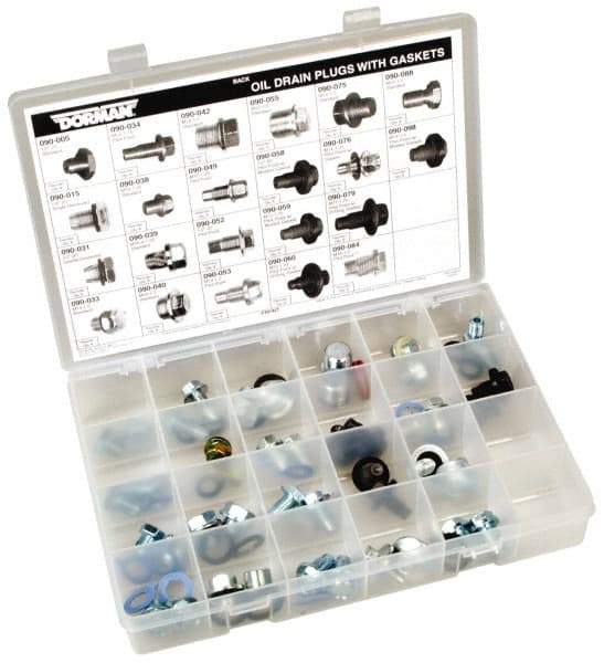Dorman - 44 Piece, 1/2-20 to M22x1.5 Oil Drain Plug Gaskets - Steel - Industrial Tool & Supply