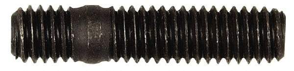 Dorman - M6x1.0 27.5mm OAL Unequal Double Threaded Stud - Steel, Black Oxide Finish, 17mm Long Thread Length, 7.5mm Short Thread Length, Metric - Industrial Tool & Supply