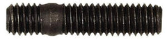 Dorman - M6x1.0 27.5mm OAL Unequal Double Threaded Stud - Steel, Black Oxide Finish, 17mm Long Thread Length, 7.5mm Short Thread Length, Metric - Industrial Tool & Supply