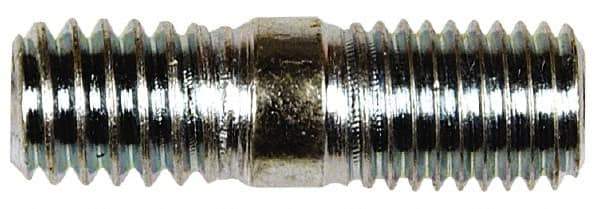 Dorman - M8x1.25 30mm OAL Unequal Double Threaded Stud - Steel, Black Oxide Finish, 20mm Long Thread Length, 10mm Short Thread Length, Metric - Industrial Tool & Supply