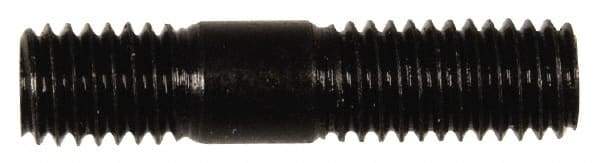 Dorman - M8x1.25 35mm OAL Unequal Double Threaded Stud - Steel, Black Oxide Finish, 16mm Long Thread Length, 10mm Short Thread Length, Metric - Industrial Tool & Supply