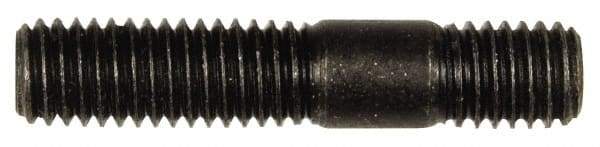 Dorman - M8x1.25 40mm OAL Unequal Double Threaded Stud - Steel, Black Oxide Finish, 21mm Long Thread Length, 10mm Short Thread Length, Metric - Industrial Tool & Supply