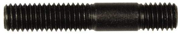 Dorman - M8x1.25 45mm OAL Unequal Double Threaded Stud - Steel, Black Oxide Finish, 23mm Long Thread Length, 10mm Short Thread Length, Metric - Industrial Tool & Supply