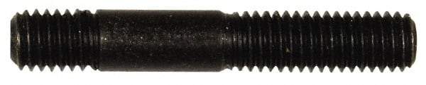 Dorman - M8x1.25 50mm OAL Unequal Double Threaded Stud - Steel, Black Oxide Finish, 23mm Long Thread Length, 10mm Short Thread Length, Metric - Industrial Tool & Supply