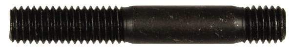 Dorman - M8x1.25 55mm OAL Unequal Double Threaded Stud - Steel, Black Oxide Finish, 23mm Long Thread Length, 10mm Short Thread Length, Metric - Industrial Tool & Supply