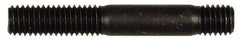 Dorman - M8x1.25 55mm OAL Unequal Double Threaded Stud - Steel, Black Oxide Finish, 23mm Long Thread Length, 10mm Short Thread Length, Metric - Industrial Tool & Supply