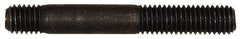 Dorman - M8x1.25 60mm OAL Unequal Double Threaded Stud - Steel, Black Oxide Finish, 24mm Long Thread Length, 10mm Short Thread Length, Metric - Industrial Tool & Supply
