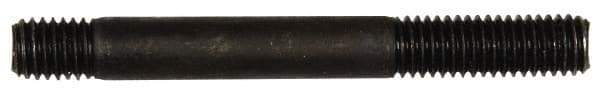 Dorman - M8x1.25 70mm OAL Unequal Double Threaded Stud - Steel, Black Oxide Finish, 24mm Long Thread Length, 10mm Short Thread Length, Metric - Industrial Tool & Supply