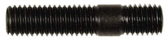 Dorman - M10x1.50 47mm OAL Unequal Double Threaded Stud - Steel, Zinc-Plated Finish, 27mm Long Thread Length, 12mm Short Thread Length, Metric - Industrial Tool & Supply