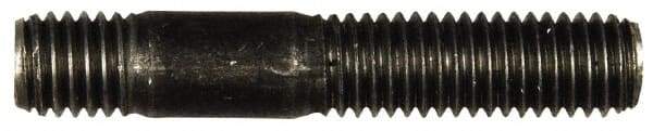 Dorman - M10x1.50 57mm OAL Unequal Double Threaded Stud - Steel, Black Oxide Finish, 28mm Long Thread Length, 12mm Short Thread Length, Metric - Industrial Tool & Supply