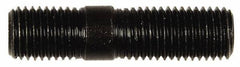 Dorman - M10x1.25 41mm OAL Unequal Double Threaded Stud - Steel, Black Oxide Finish, 21mm Long Thread Length, 13mm Short Thread Length, Metric - Industrial Tool & Supply