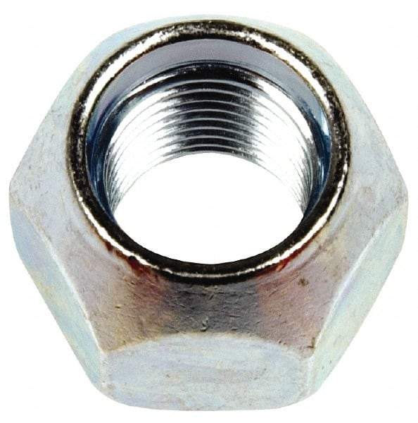 Dorman - 1/2-20 Zinc Finish Open Wheel Nut - 13/16" Hex, 5/8" OAL, 60° Seat Angle - Industrial Tool & Supply