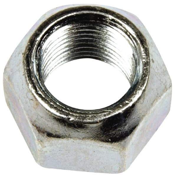 Dorman - 1/2-20 Zinc Finish Open Wheel Nut - 3/4" Hex, 9/16" OAL, 60° Seat Angle - Industrial Tool & Supply