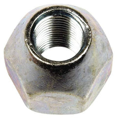 Dorman - 9/16-18 Black Oil Quench Finish Open Wheel Nut - 1-1/16" Hex, 31/32" OAL, 60° Seat Angle - Industrial Tool & Supply