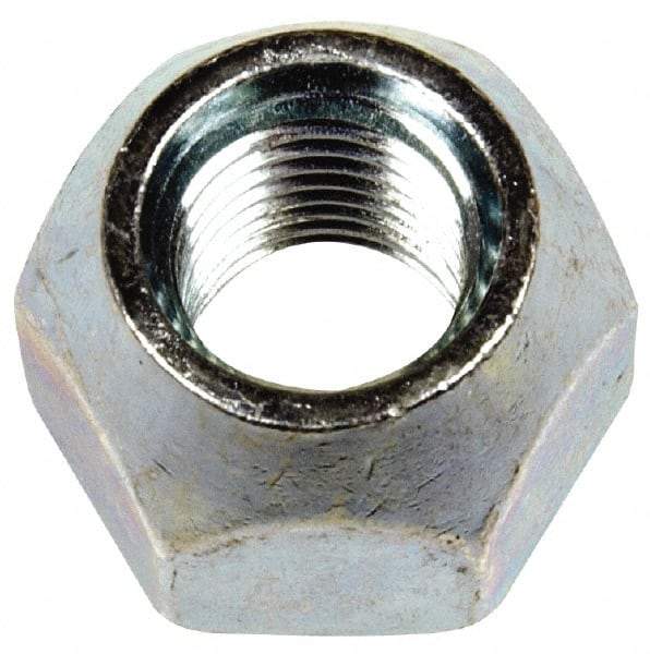 Dorman - M12-1.5 Zinc Finish Open Wheel Nut - 21mm Hex, 16mm OAL, 60° Seat Angle - Industrial Tool & Supply