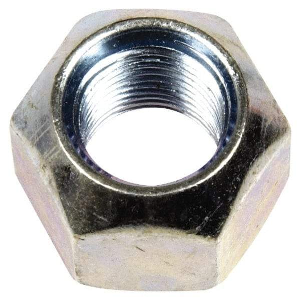 Dorman - 1/2-20 Zinc Finish Open Wheel Nut - 13/16" Hex, 5/8" OAL, 90° Seat Angle - Industrial Tool & Supply