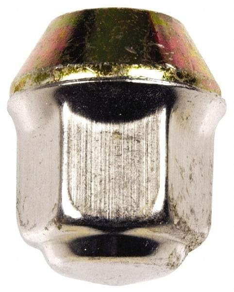 Dorman - 7/16-20 Stainless Finish Capped Wheel Nut - 3/4" Hex, 1-1/8" OAL, 60° Seat Angle - Industrial Tool & Supply