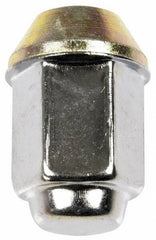 Dorman - 1/2-20 Stainless Finish Capped Wheel Nut - 13/16" Hex, 1-15/32" OAL, 60° Seat Angle - Industrial Tool & Supply