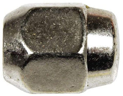 Dorman - M12-1.5 Chrome Finish Capped Wheel Nut - 21mm Hex, 27mm OAL, 60° Seat Angle - Industrial Tool & Supply