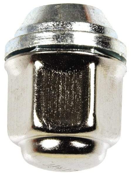 Dorman - M12-1.5 Stainless Finish Capped Wheel Nut - 19mm Hex, 29.5mm OAL, 60° Seat Angle - Industrial Tool & Supply
