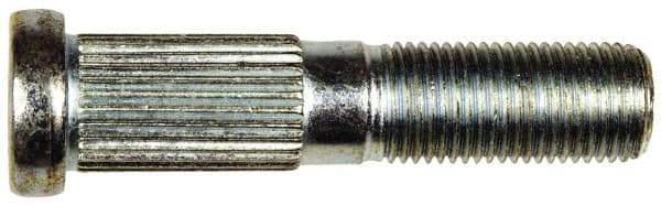 Dorman - 1/2-20 Serrated Bolt Wheel Stud - 0.56" Knurl, 2-3/8" OAL, 15/16" Shoulder Length - Industrial Tool & Supply