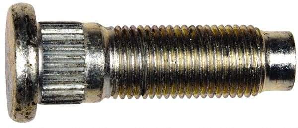 Dorman - 1/2-20 Serrated Bolt Wheel Stud - 0.545" Knurl, 1-3/4" OAL, 7/16" Shoulder Length - Industrial Tool & Supply