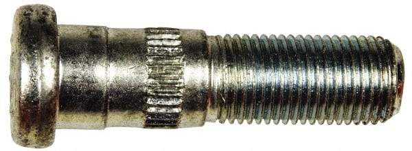 Dorman - 9/16-18 Serrated Bolt Wheel Stud - 5/8" Knurl, 2-1/8" OAL, 29/32" Shoulder Length - Industrial Tool & Supply