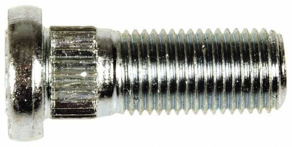 Dorman - M12-1.25 Serrated Bolt Wheel Stud - 13mm Knurl, 32mm OAL, 10mm Shoulder Length - Industrial Tool & Supply