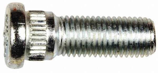 Dorman - M12-1.5 Serrated Bolt Wheel Stud - 14.22mm Knurl, 37mm OAL, 8mm Shoulder Length - Industrial Tool & Supply