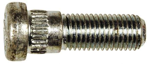 Dorman - M12-1.5 Serrated Bolt Wheel Stud - 14.1mm Knurl, 38.5mm OAL, 11.5mm Shoulder Length - Industrial Tool & Supply
