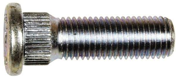 Dorman - M12-1.5 Serrated Bolt Wheel Stud - 14.35mm Knurl, 42.5mm OAL, 8mm Shoulder Length - Industrial Tool & Supply