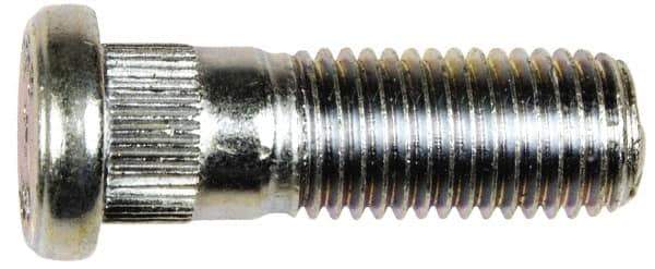 Dorman - M12-1.5 Serrated Bolt Wheel Stud - 12.22mm Knurl, 36mm OAL, 9mm Shoulder Length - Industrial Tool & Supply