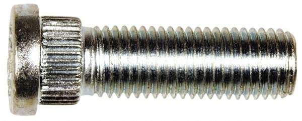Dorman - M12-1.5 Serrated Bolt Wheel Stud - 14.3mm Knurl, 41.5mm OAL, 6.5mm Shoulder Length - Industrial Tool & Supply