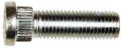 Dorman - M12-1.5 Serrated Bolt Wheel Stud - 14.3mm Knurl, 41.5mm OAL, 6.5mm Shoulder Length - Industrial Tool & Supply