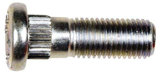 Dorman - M12-1.5 Serrated Bolt Wheel Stud - 12.9mm Knurl, 37.5mm OAL, 13mm Shoulder Length - Industrial Tool & Supply