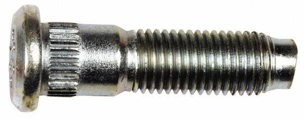 Dorman - M12-1.5 Serrated Bolt Wheel Stud - 13.46mm Knurl, 48mm OAL, 14mm Shoulder Length - Industrial Tool & Supply