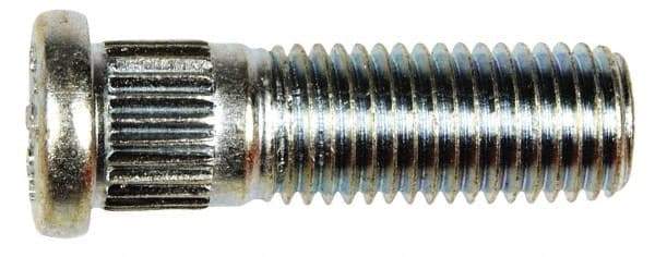 Dorman - M12-1.5 Serrated Bolt Wheel Stud - 12.5mm Knurl, 39.5mm OAL, 11.5mm Shoulder Length - Industrial Tool & Supply
