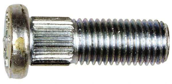 Dorman - M10-1.25 Serrated Bolt Wheel Stud - 10.24mm Knurl, 29mm OAL, 9mm Shoulder Length - Industrial Tool & Supply