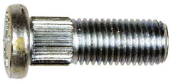 Dorman - M10-1.25 Serrated Bolt Wheel Stud - 10.24mm Knurl, 29mm OAL, 9mm Shoulder Length - Industrial Tool & Supply