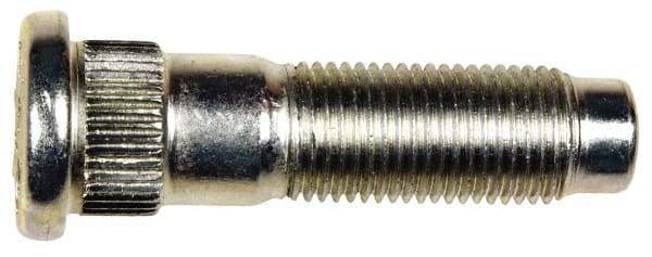 Dorman - 1/2-20 Serrated Bolt Wheel Stud - 0.612" Knurl, 2" OAL, 21/32" Shoulder Length - Industrial Tool & Supply